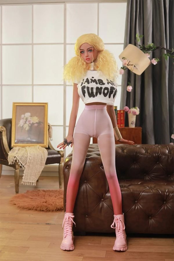 158cm con riccioli mypuppen golden sex doll bambola amore 16