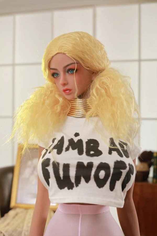 158cm con ricci mydoll d'oro bambola del sesso bambola d'amore 2