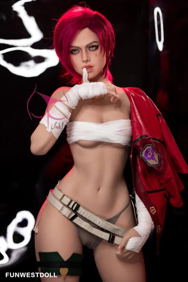 157cm red short hair mypuppen c cup poupée d'amour 12