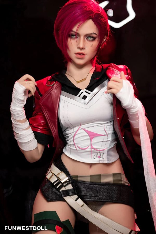 157cm red short hair mypuppen c cup poupée d'amour 4