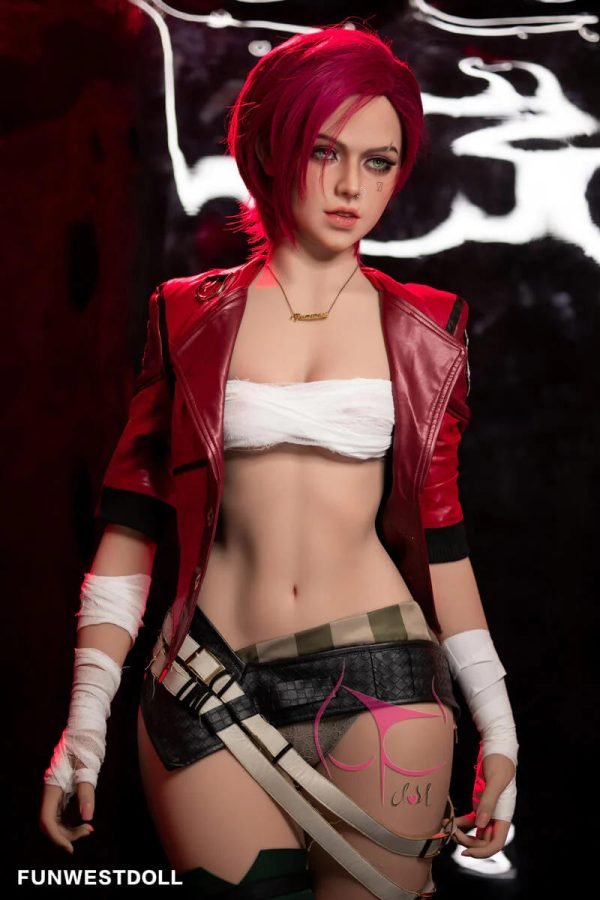 157cm red short hair mypuppen c cup poupée d'amour 7