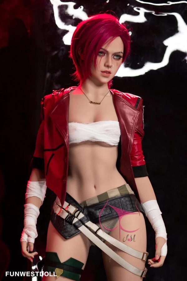 157cm red short hair mypuppen c cup poupée d'amour 8