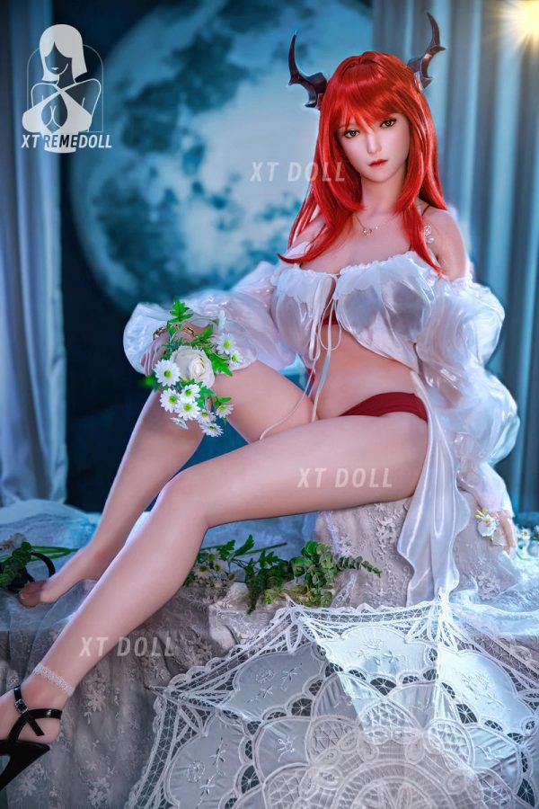 160cm parrucca rossa silicone mydoll g cup love doll 11
