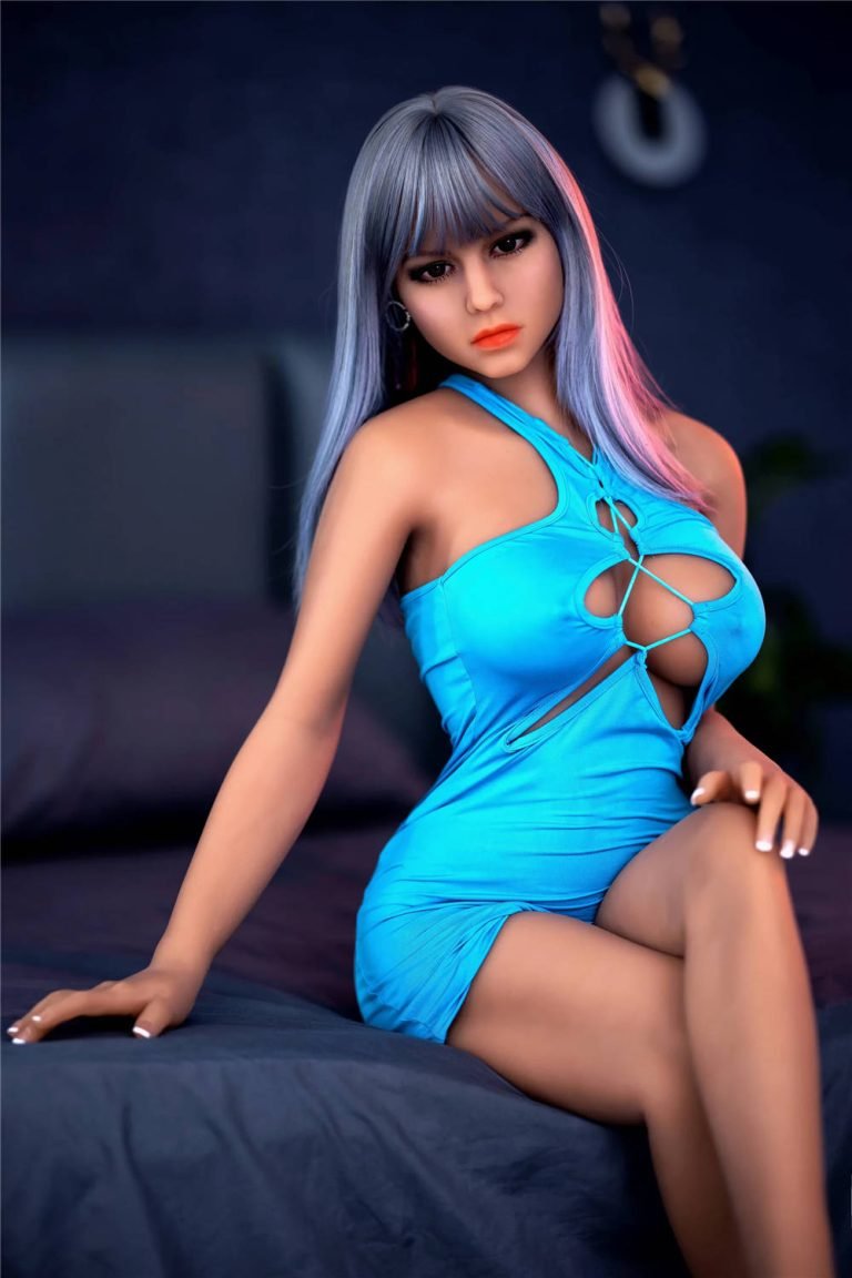 158 cm tpe sex doll con vestido azul 1